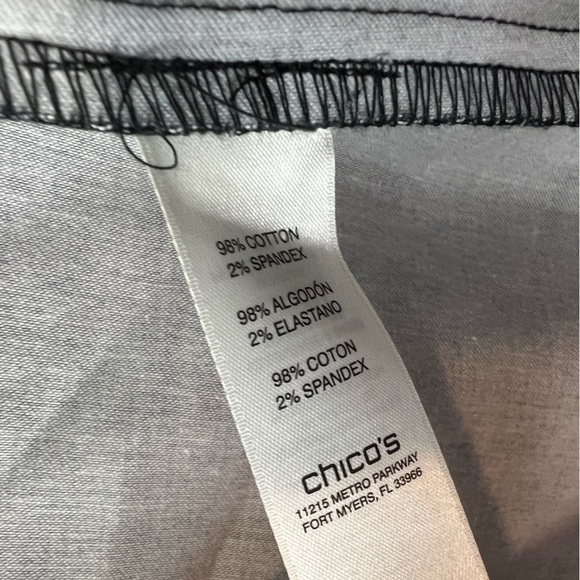 Chicos Blazer 0 Small Black & White  Leah Print Open Front 3/4 Sleeve EUC - Picture 6 of 6